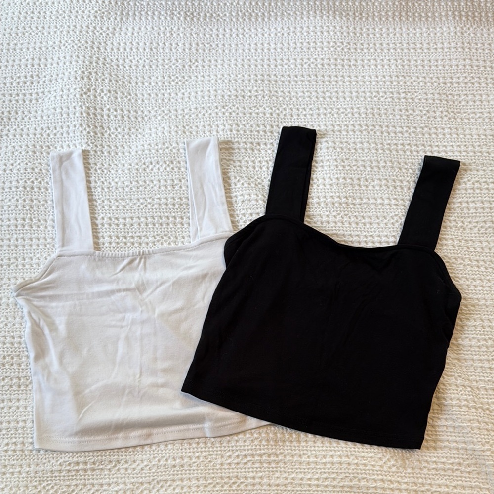 2! Clozoz Fitted Cropped Tank Tops